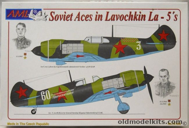 AML 1/72 Soviet Aces In Lavochkin La-5 - Decals For Four Aces, 72-049 plastic model kit