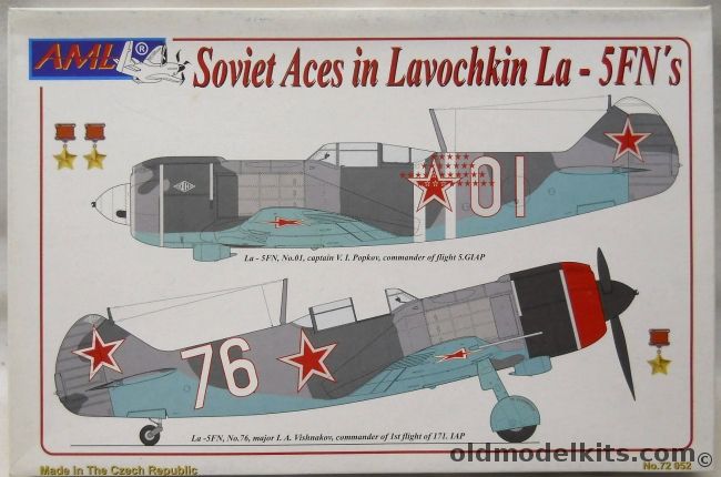 AML 1/72 Soviet Aces In Lavochkin La-5FN - Decals For Four Aces, 72-052 plastic model kit