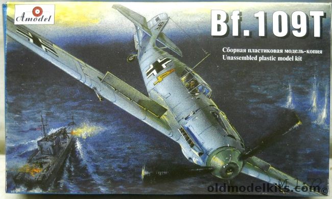 Amodel 1/72 Messerschmitt Bf-109T - Aircraft Carrier Based Fighter For The Graf Zeppeliln, 7214 plastic model kit