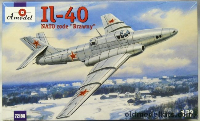 Amodel 1/72 Il-40 - NATO Codename Brawny, 72158 plastic model kit