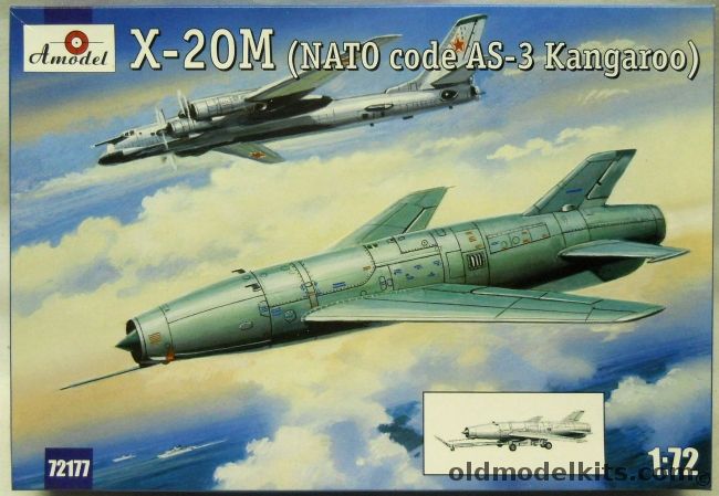 Amodel 1/72 X-20M NATO Code Name AS-3 Kangaroo - With Ground Dolly, 72177 plastic model kit