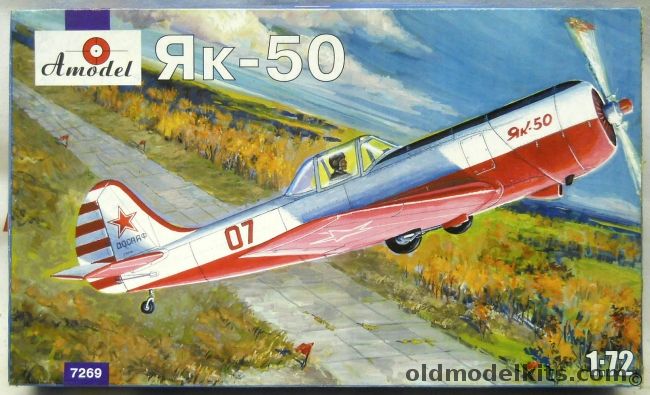 Amodel 1/72 TWO Yakovlev Yak-50 - USSR / DDR East Germany, 7269 plastic model kit