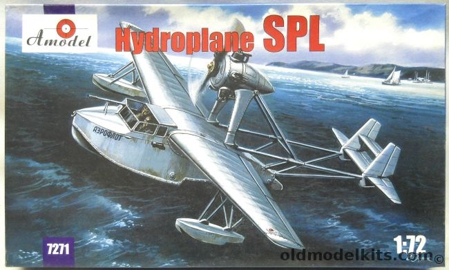 Amodel 1/72 TWO Hydroplane SPL - Chetverikov SPL (HIDRO-1) - Designed As A Submarine Aircraft, 7271 plastic model kit