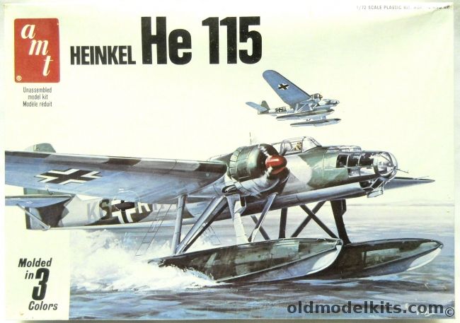 AMT-Matchbox 1/72 Heinkel He-115 - Finnish or Luftwaffe - (ex Matchbox), 7130 plastic model kit