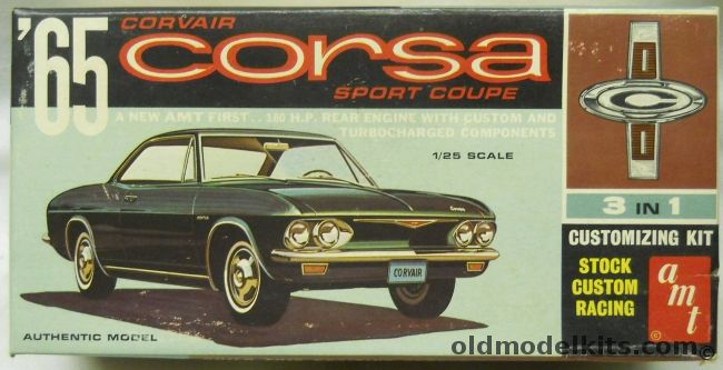 AMT 1/25 1965 Corvair Corsa Sport Coupe - 3 In 1, 5725-150 plastic model kit