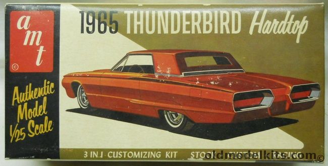 AMT 1/25 1965 Ford Thunderbird Hardtop 3 In 1 Customizing Kit - Stock / Custom / Racing, 6225-150 plastic model kit