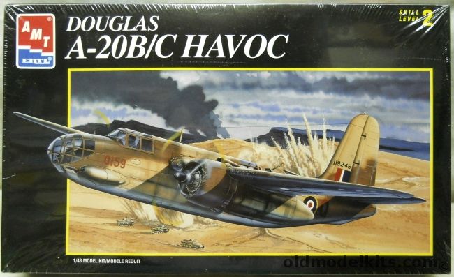 AMT 1/48 Douglas A-20B/C Havoc - RAF or USAAF - (A-20B A-20C A20B/C), 8644 plastic model kit