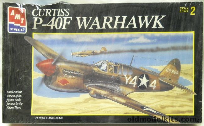 AMT 1/48 Curtiss P-40F Warhawk, 8795 plastic model kit