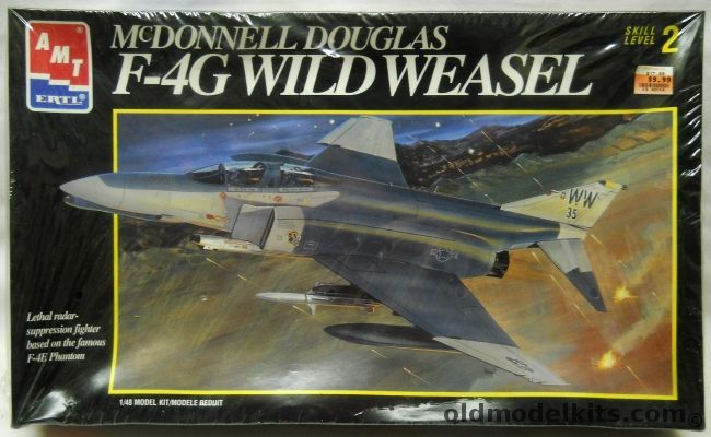 AMT 1/48 McDonnell Douglas F-4G Wild Weasel Phantom - 561st FW 35th FW George AFB California / 23rd TFS 52nd TFW Spangdahlem Germany, 8913 plastic model kit