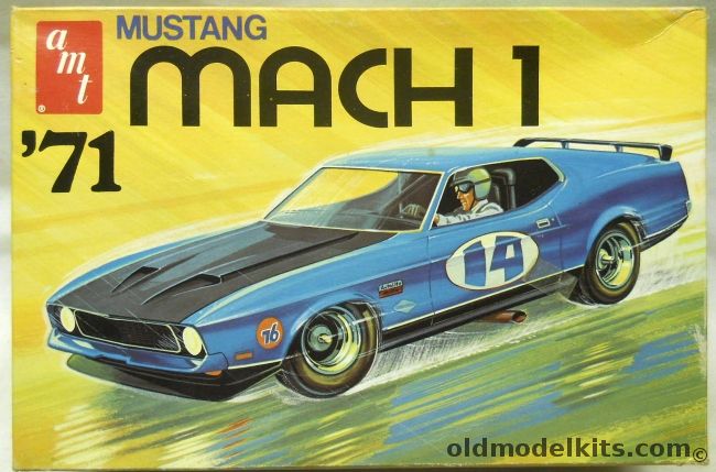AMT 1/25 1971 Ford Mustang Mach 1 - 3 in 1 Kit / Stock / Custom / Road Racer / Drag, T114-225 plastic model kit