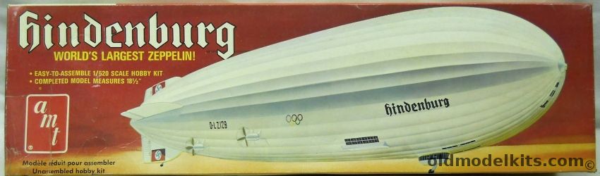 AMT 1/520 LZ-128 Hindenburg Zeppelin, T557 plastic model kit