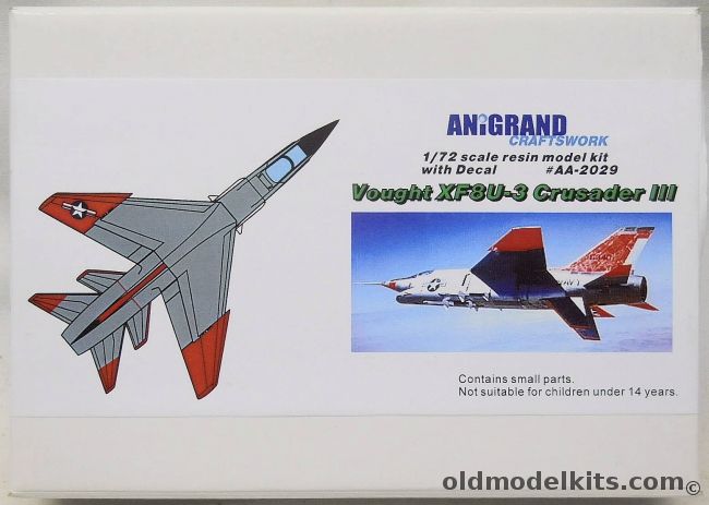 Anigrand 1/72 Vought XF8U-3 Crusader III - (F8U3), AA2029 plastic model kit