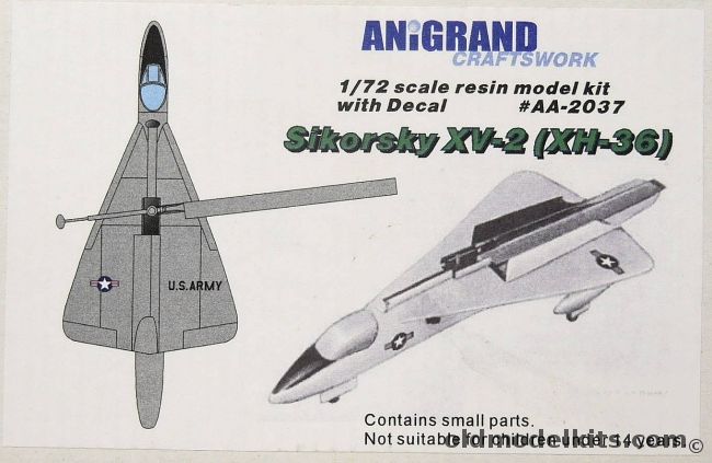 Anigrand 1/72 Sikorsky XV-2 - XH-36, AA2037 plastic model kit