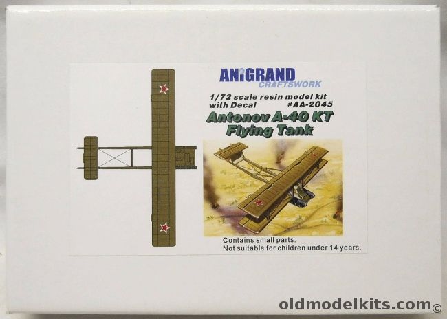 Anigrand 1/72 Antonov A-40 KT Flying Tank, AA2045 plastic model kit