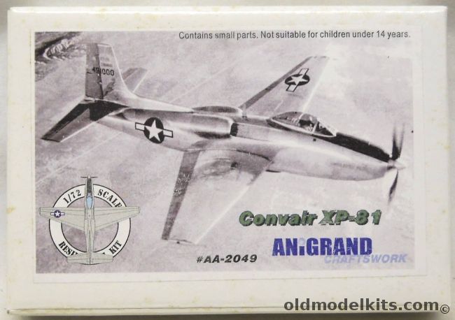 Anigrand 1/72 Convair XP-81, AA2049 plastic model kit