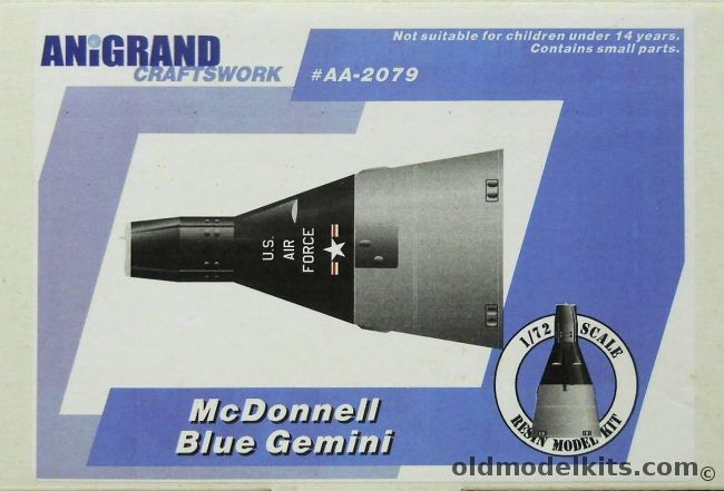 Anigrand 1/72 McDonnell Blue Gemini - USAF Space Capsule, AA2079 plastic model kit