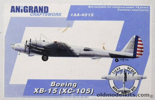 Anigrand 1/144 Boeing XB-15 - XC-105 - Plus Vought OS2U-3 Kingfisher / Bell XFM-1 Airacuda / Bell XP-52, AA4015 plastic model kit