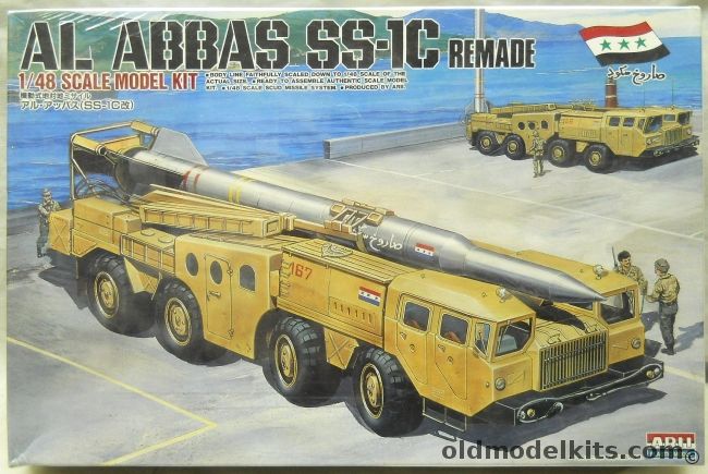 Arii 1/48 Iraq Al Abbas SS-1C Remade Scud - With MAZ-7310 Transporter/Launcher And Crew, A686-2400 plastic model kit