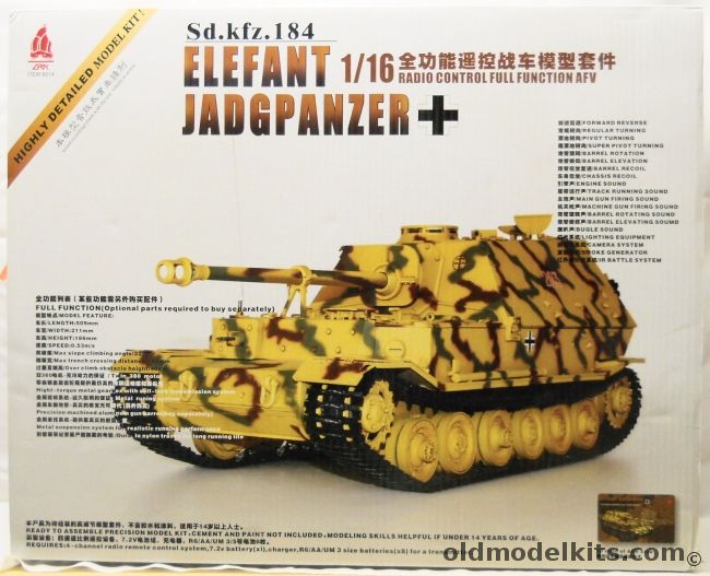 Arkmodel 1/16 Elefant Jagdpanzer Sd.Kfz.184 - Full Function - (Hooben / Ark), 6614 plastic model kit