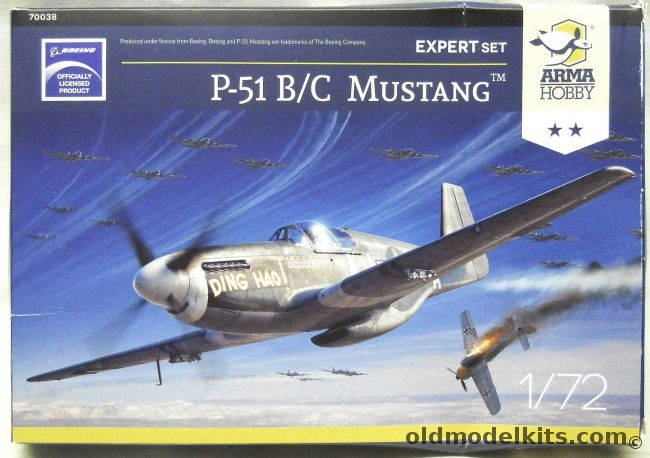 Arma Hobby 1/72 P-51 B/C Mustang - Expert Set, 70038 plastic model kit