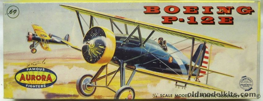 Aurora 1/48 Boeing P-12E, 121-69 plastic model kit