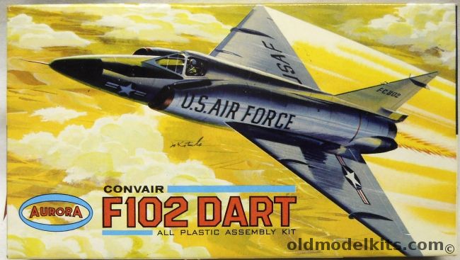 Aurora 1/121 Convair F-102 Dart - (YF-102 Delta Dagger), 290-50 plastic model kit