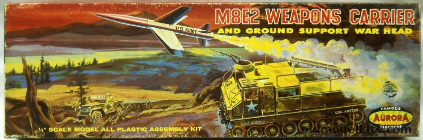 Aurora 1/48 M8E2 Weapons Carrier And Ground Support Rocket - (Lacrosse Missile), 311-129 plastic model kit