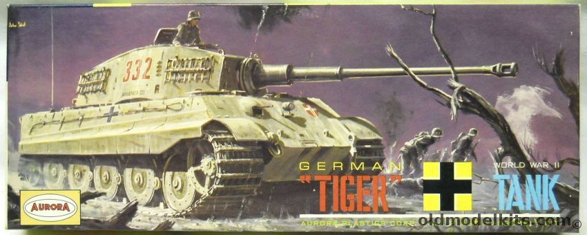 Aurora 1/48 German Tiger Tank, 312-98 plastic model kit