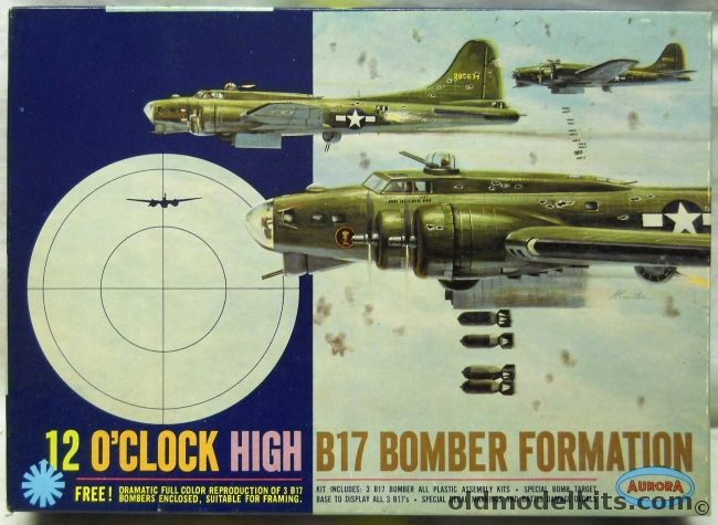 Aurora 1/156 12 O'Clock High B-17 Bomber Formation, 352-198 plastic model kit