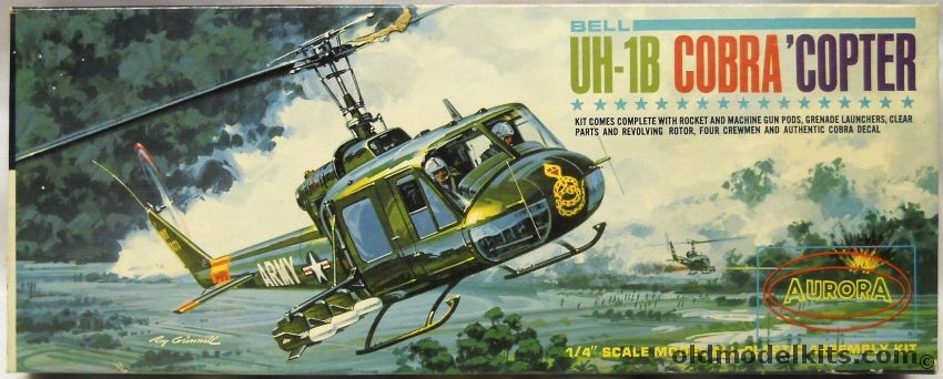 Aurora 1/48 Bell UH-1B Cobra Copter - Huey, 500-100 plastic model kit