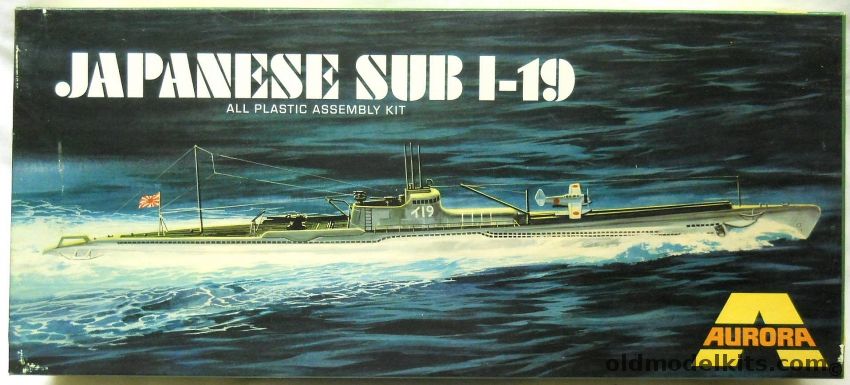 Aurora 1/275 Japanese Sub I-19 - With Large Display Base, 728-150 plastic model kit