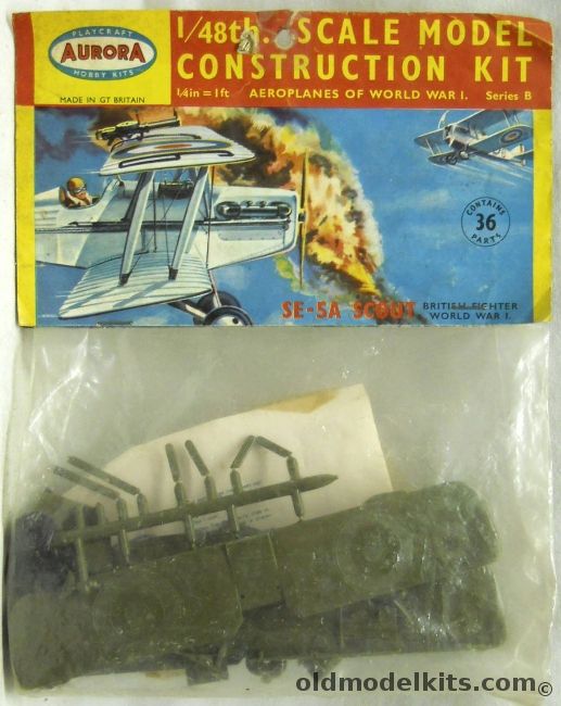 Aurora 1/48 SE-5A Scout Playcraft Issue - Bagged plastic model kit
