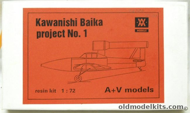 AV Models 1/72 Kawanishi Baika Project No.1, 72380 plastic model kit