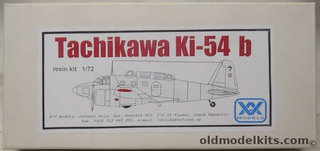 AV Models 1/72 Tachikawaw Ki-54B - Hickory Multi-Purpose Trainer, AV088 plastic model kit
