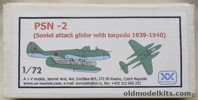 AV Models 1/72 PSN-2 Parasite Torpedo Attack Glider - Used With DB-3 Mothership, AV143 plastic model kit