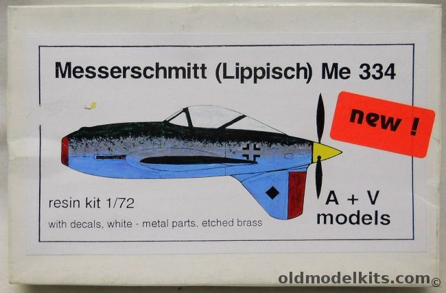 AV Models 1/72 Messerschmitt Lippisch Me-334, AV7206 plastic model kit