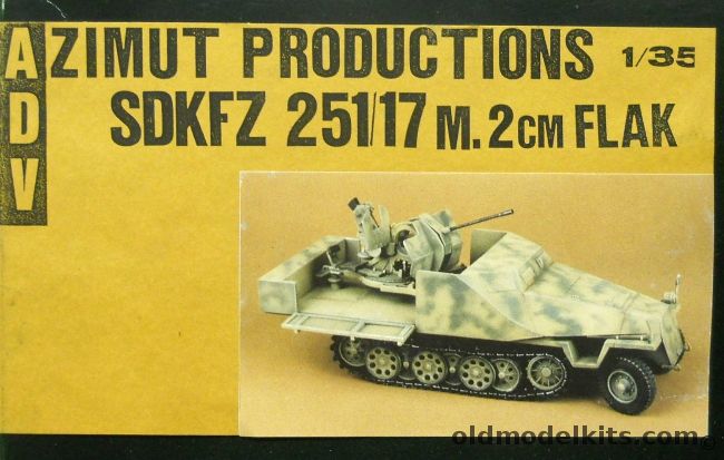 Azimut Productions 1/35 Sd.Kfz. 251/17 m 2cm Flak, 35078 plastic model kit