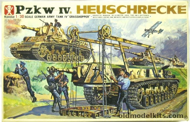 Bandai 1/30 Heuschreke Pzkw IVb Grasshopper Motorized, 4254H-600 plastic model kit