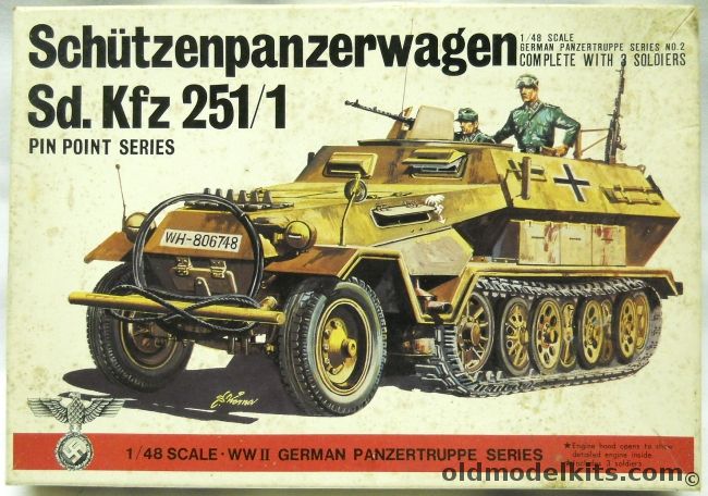 Bandai 1/48 Schutzenpanzerwagen Sd.Kfz. 251/1, 8222-250 plastic model kit