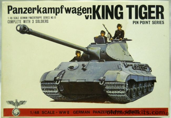 Bandai 1/48 King Tiger Panzerkampfwagen Panzer VI, 8241-400 plastic model kit