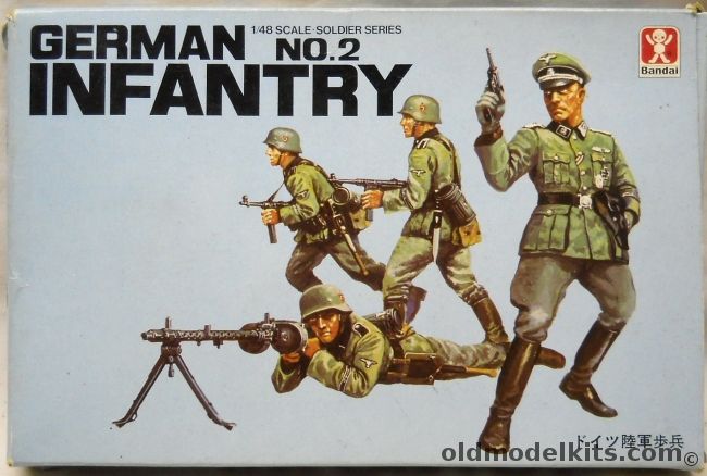Bandai 1/48 German Infantry No. 2, 8243-125 plastic model kit