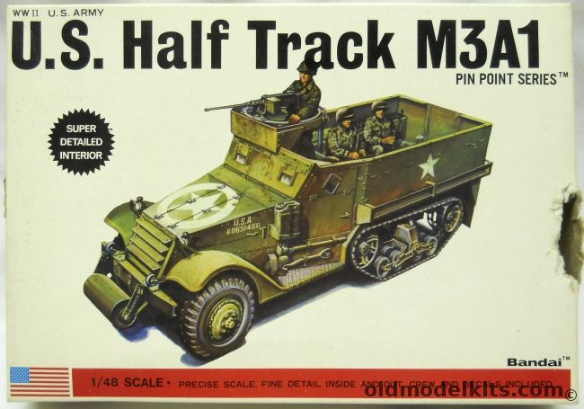 Bandai 1/48 US Half Track M3A1, 8262 plastic model kit