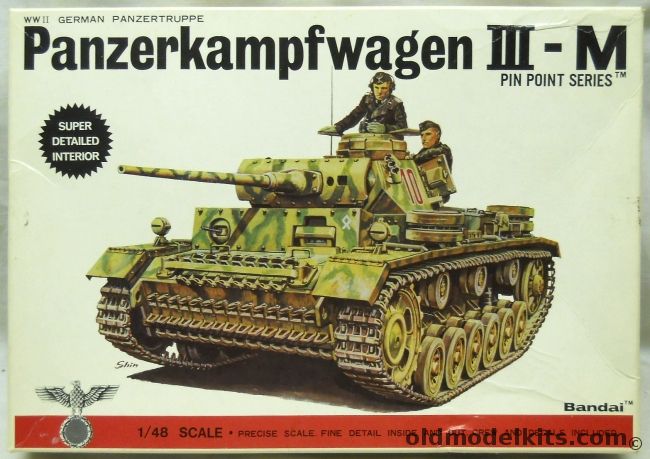 Bandai 1/48 Panzerkampfwagen III-M - Panzer III, 8267 plastic model kit