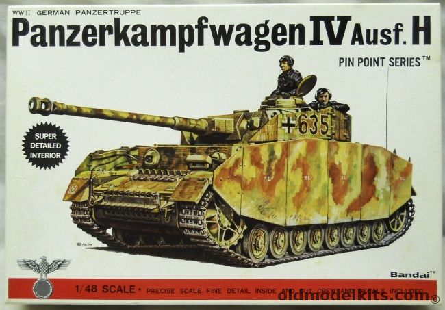 Bandai 1/48 Panzerkampfwagen Panzer IV Ausf.H Sd.Kfz.161/2, 8270 plastic model kit