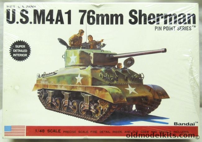 Bandai 1/48 M4A1 76mm Sherman, 8281 plastic model kit