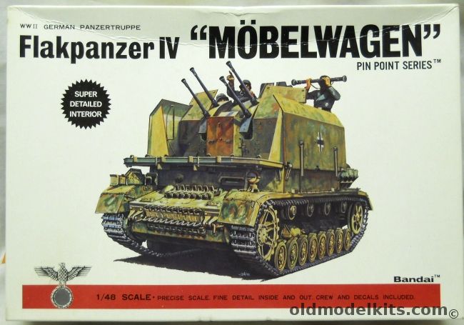 Bandai 1/48 Mobelwagen Flakpanzer IV, 8285 plastic model kit