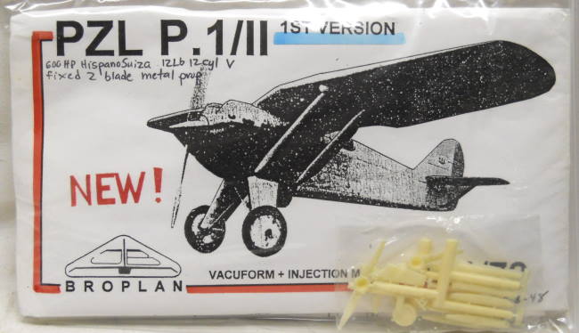 Broplan 1/72 PZL P-1/II - 1st Version - Bagged (P.1/II  P-1), MS-48 plastic model kit