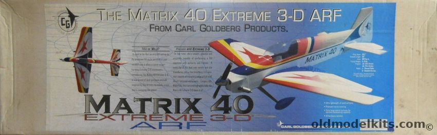 Carl Goldberg Models Matrix 40 Extreme 3-D ARF - 55.25 Inch Wingspan Almost Ready To Fly R/C Aircraft - (Yellow), 12075 plastic model kit