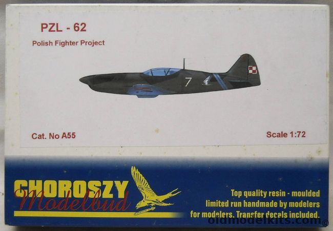 Choroszy 1/72 PZL-62 - Polish Fighter Project, A55 plastic model kit