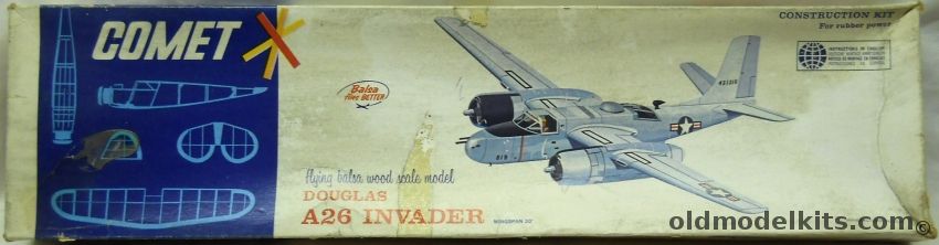 Comet A-26 Invader - 30 Inch Wingspan Flying Model, 3501 plastic model kit